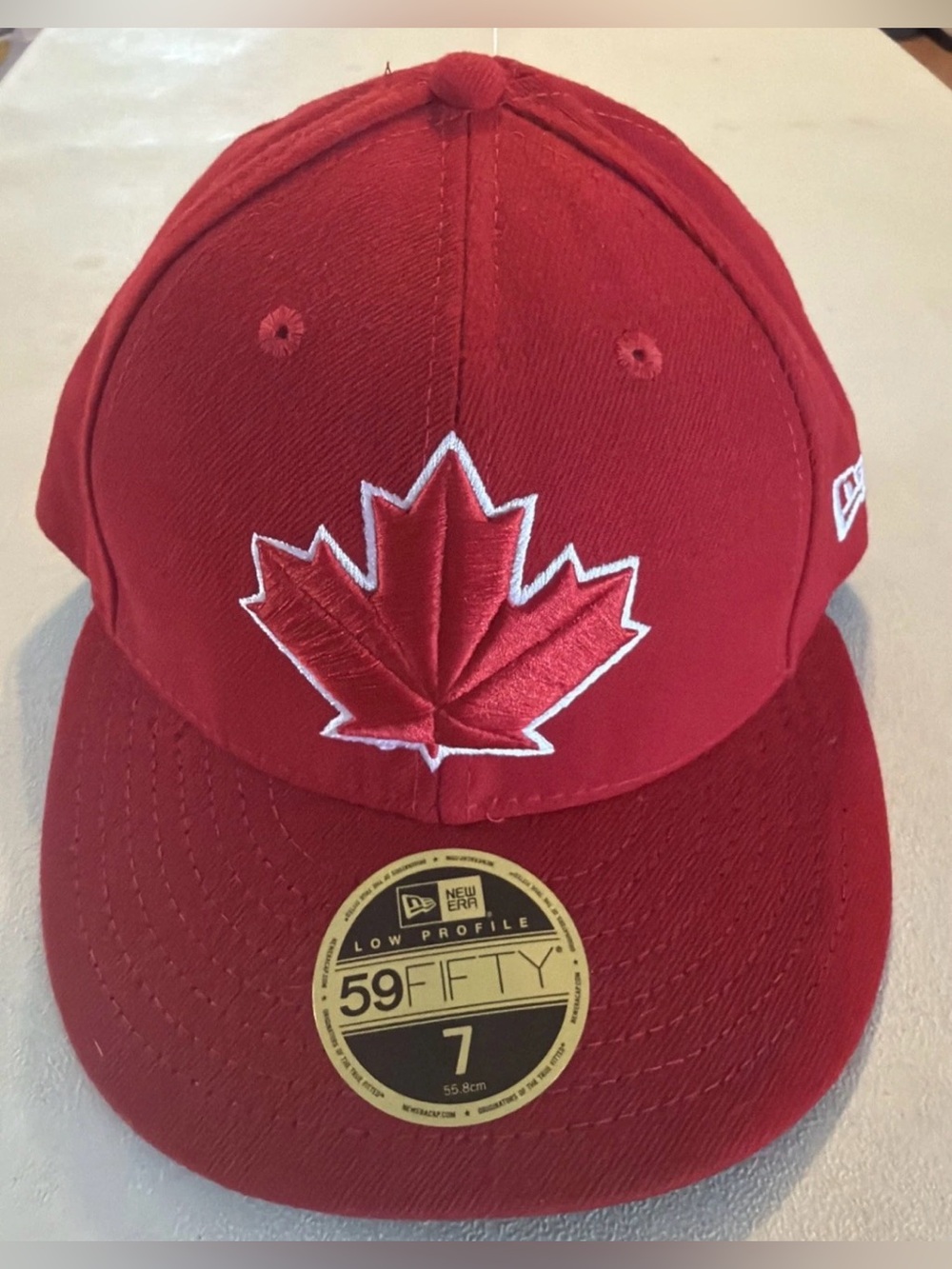 Toronto Blue Jays New Era Red Canada Day Maple Leaf Hat Size 7